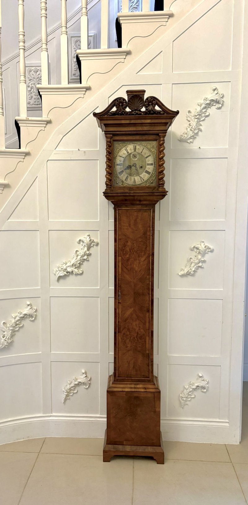 Antique 17th Century English Burr Walnut Longcase Clock by Edin Burgis of London - Image 2